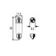 Bec 12v 5w sofit Hella 
