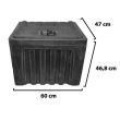Lada pentru scule fara suport din plastic negru 468x470x600 mm Breckner