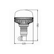 Girofar 12/24V, h170, 36 LED-uri, prindere pe tija flexibila 