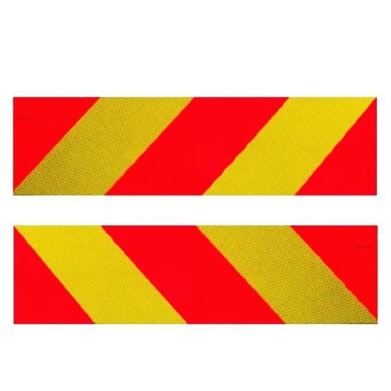 Set 2 placute reflectorizante 565x132mm suport aluminiu mvm
