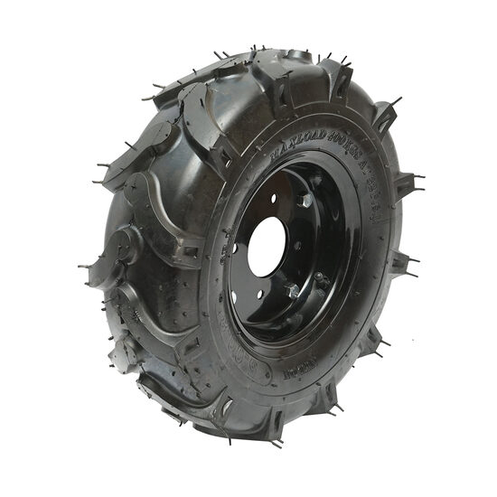 Roata completa 500/8 crampon 6PR cu janta neagra