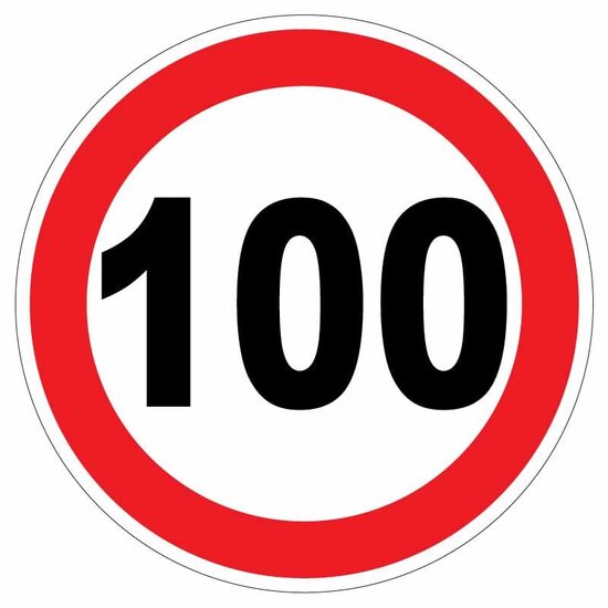 Autocolant limitator viteza 100km/h MTX