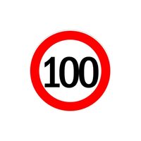 Autocolant limita viteza 100km AD