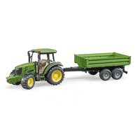 Tractor John Deere 5115M cu remorca basculabila Bruder