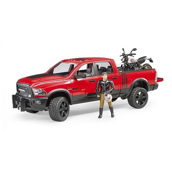 Jucarie Pickup cu Scrambler Ducati Bruder