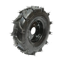 Roata completa 500/8 crampon 6PR cu janta neagra